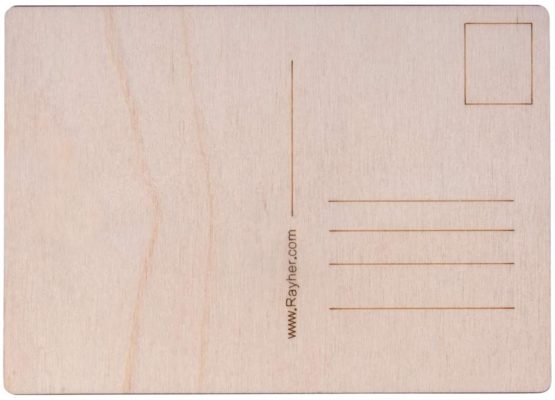 Rayher 62876505 Value Pack of 26 Plain Wooden Postcards to Decorate with Address Panel on the Back, Rectangle Wood Board for Crafts, 14.8 x 10.5 x 0.3cm