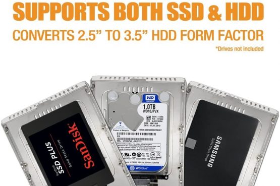 Icy Dock EZConvert Air Lite MB482SP-3B - 2.5 Inch (6.4cm) to 3.5 Inch (8.9cm) SATA SSD / HDD Converter - Image 4