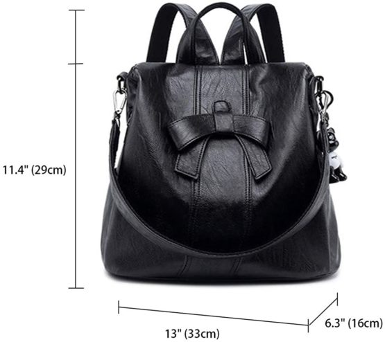 DEERWORD Women's Backpack Handbags Ladies Rucksack Shoulder Bags PU Leather Mini Anti-theft Dayback - Image 3