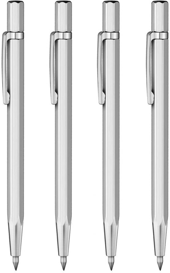 ULTNICE 4Pcs Tungsten Carbide Tip Scriber Etching Engraving Pen Carve Engraver Scriber Tools for Stainless Steel Ceramics and Glass