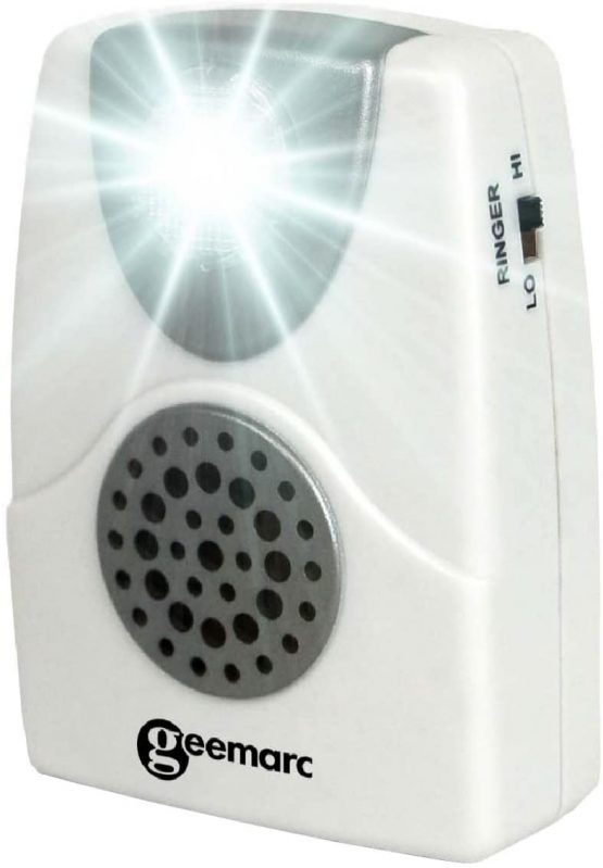 Geemarc CL11- Telephone Ringer Amplifier with EXTRA BRIGHT LED and Volume Control- For Use with Corded Telephones- White Color - Wall Mountable- UK Version - Image 2