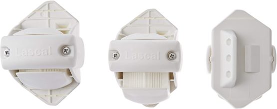Lascal Bannister Installation Kit, KiddyGuard Avant/Accent/Assure Safety Gate Bracket, Gate Brackets for Round or Angular Banisters up to 50 mm Diameter, Set of 3 Mounting Brackets, White