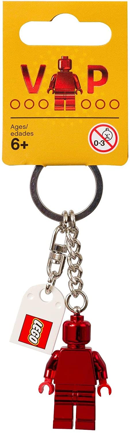 LEGO Genuine RED CHROME VIP KEYCHAIN - 2017 version - 6195777