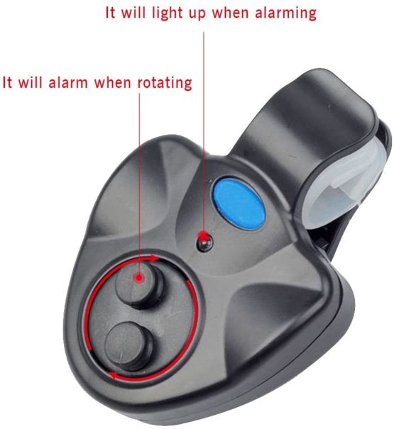 HIMM 2 PCS Sensitive Fishing Alarm Clock Electronic LED Light Fish Bite Sound Alarm Bell Clip On Fishing Rod Tool - Image 4