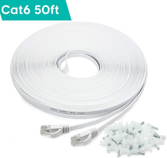 15m Ethernet Cable, CAT6 ethernet cable 15m Network Cable RJ45 High Speed 10/100/1000Mbit/s | Patch cable | UTP | Compatible with CAT.5 / CAT.5e
