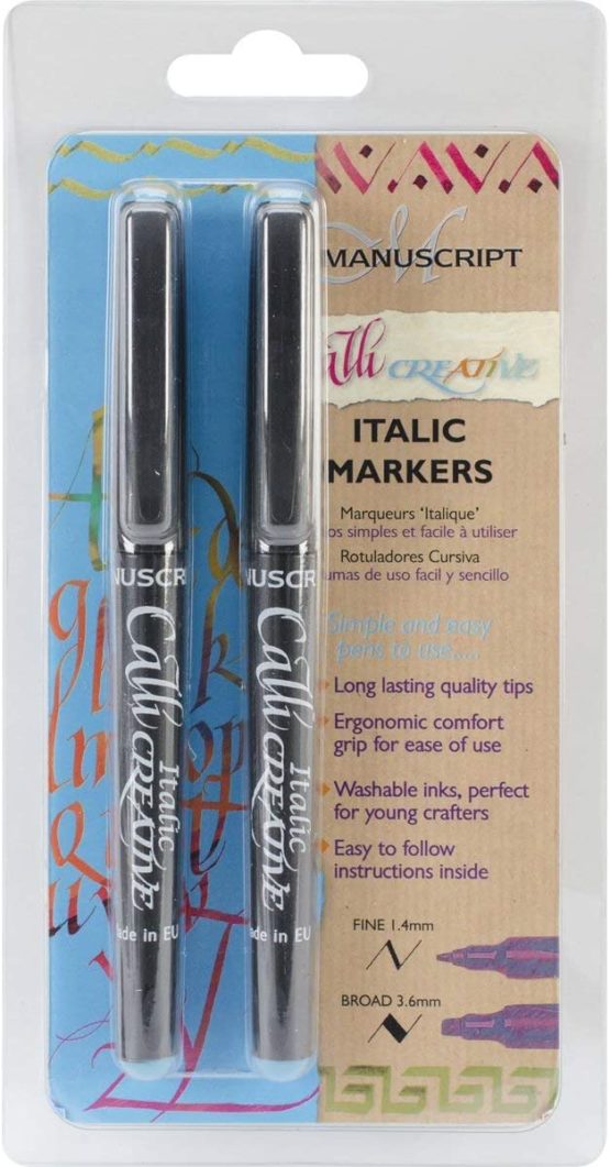 Manuscript Callicreative Italic Markers, Pack of 2, Tuquoise