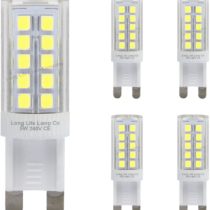 5w G9 LED Bulbs Cool White Equivalent 40w High Power Replacement for Halogen Capsule 240v Super Bright 5 PACK