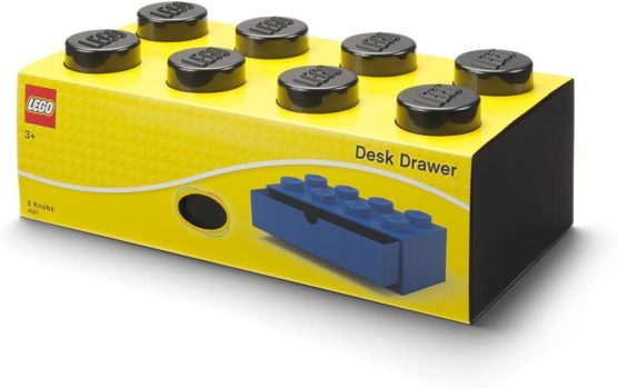 Room Copenhagen 40211733 Lego Desk Drawer 8 Knobs, Black, Large - Image 3