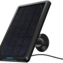 Reolink Solar Panel Power Supply for Wireless Outdoor IP Security Camera Argus 2, Argus Pro, Argus Eco, Argus PT, Go, Go PT, Waterproof Adjustable Mount Continuous Power Supply (with 4 Meters Cable)