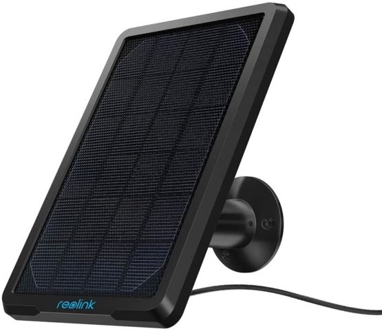 Reolink Solar Panel Power Supply for Wireless Outdoor IP Security Camera Argus 2, Argus Pro, Argus Eco, Argus PT, Go, Go PT, Waterproof Adjustable Mount Continuous Power Supply (with 4 Meters Cable)