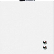 Rexel Magnetic Dry Wipe Personal Whiteboard, 360 x 360 mm Frameless Square Tile Design, Includes Marker, Magnets and Fitting Kit, White, 1903802