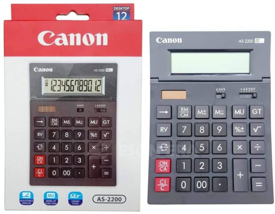 Canon AS-2200 12-Digit Desktop Calculator - Image 4