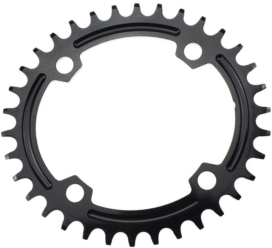 FOMTOR Oval Chainring 34T Ultralight Single Narrow Wide Chain Ring for Most SHIMANO and SRAM Cranksets,Road Bike BMX MTB (104 BCD, Black) - Image 4