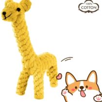 Dog Pet Puppy Chew Toys for Teething Boredom Dogs Rope Ball Knot Training Teeth Dogs Treats Toys for Small Middle Dog (Giraffe)