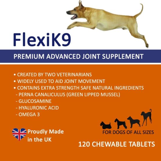 FlexiK9 Dog Joint Supplement - UK Veterinarian Formulated - Extra Green Lipped Mussel, Glucosamine, Vitamins - 120 Chewable Tablets - Image 2