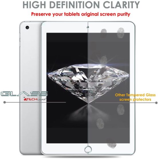 [2 Pack of] TECHGEAR GLASS Edition for iPad 9.7" (2018/2017, 5th & 6th Generation), iPad Air 1, iPad Air 2 Screen Protector, Genuine Tempered Glass Guard Cover - Apple Pencil Compatible - Image 4