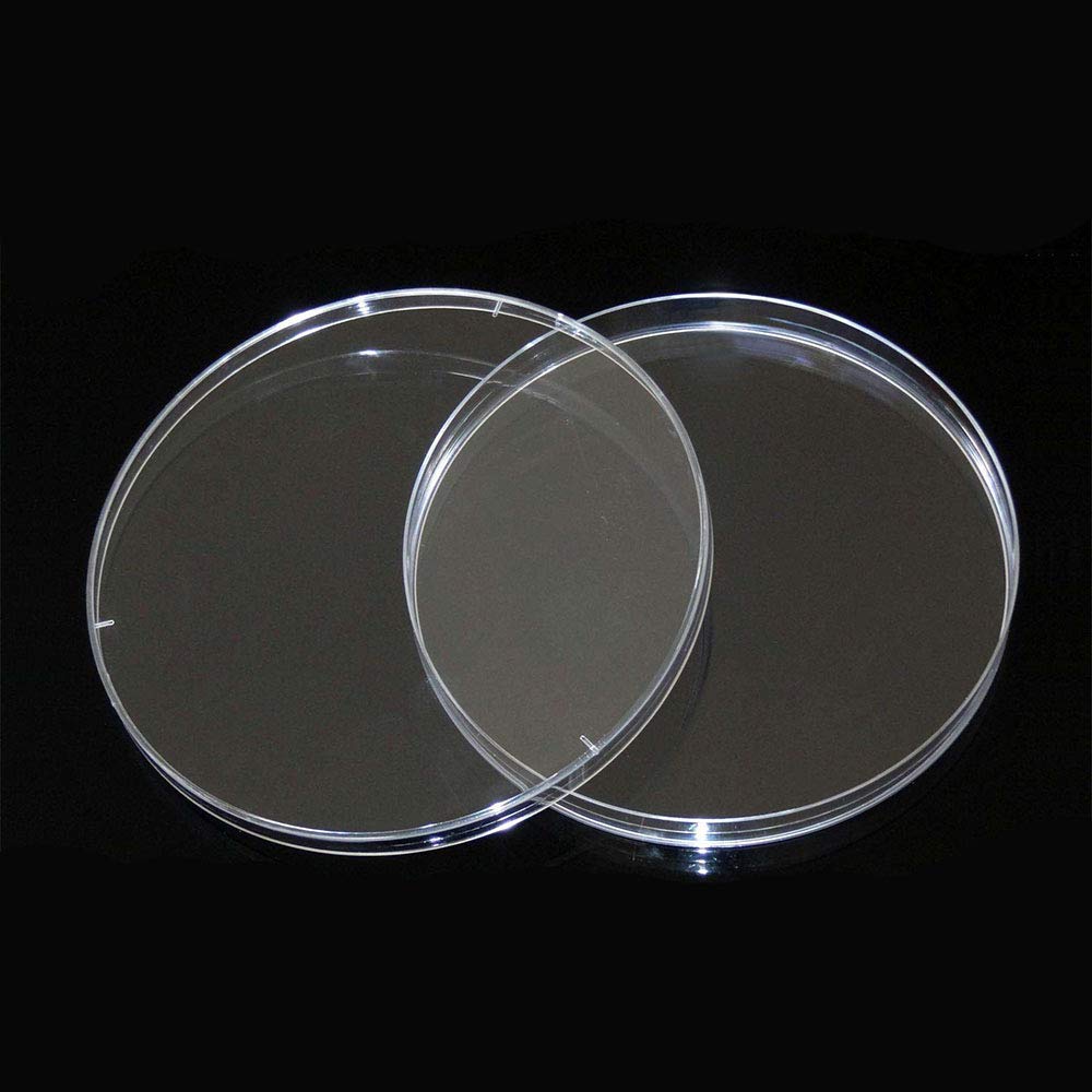 Lezed 20 Pcs Plastic Petri Dish Sterile Bacterial Culture Dish Laboratory Plant Cell Tissue