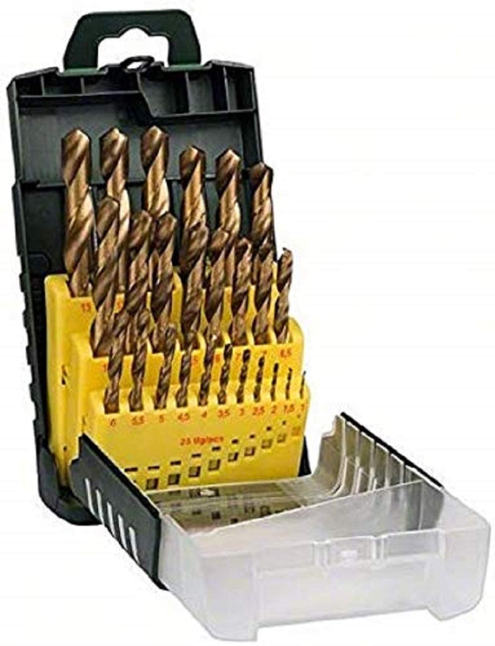 Bosch Accessories 2607017154 Metal Drill Bit Set HSS-TiN 25-Piece, Green