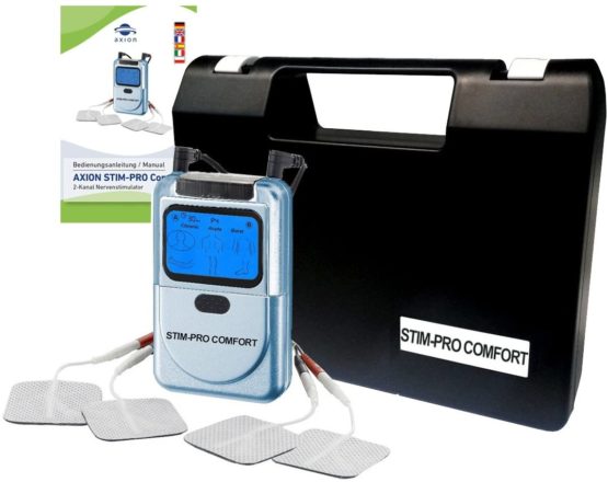 TENS electrostimulation Machine STIM-PRO Comfort - Easy to use & effecitive Pain Treatment - Dual Chanel - axion Brand Quality