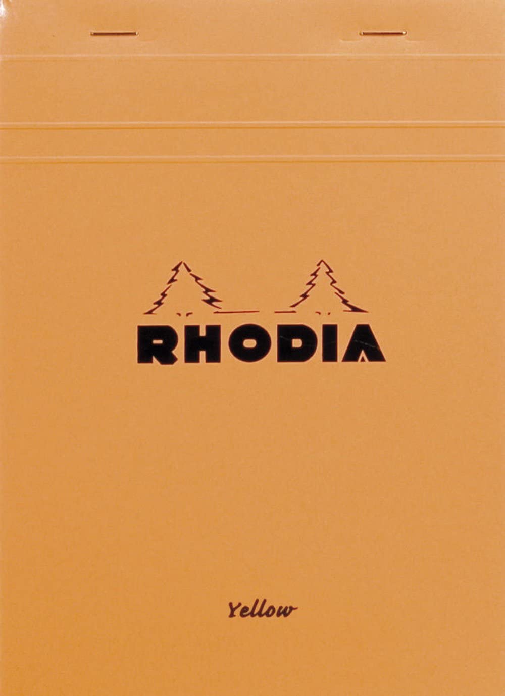 RHODIA 16260C, Stapled Notepad N°16 Orange, A5, Small Squares, 80 Detachable Sheets, 80G Yellow Clairefontaine Paper
