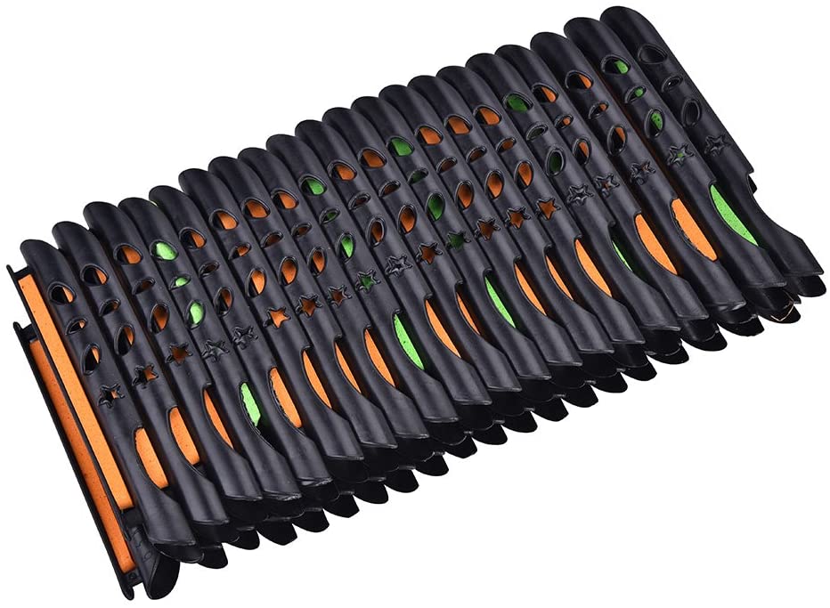 Dilwe Fishing Line Holder, 40 Pcs Portable Durable Bobbin Winder for Fishing Rods 19-22.5mm with Sponge Padding Secure Non-Slip Clip