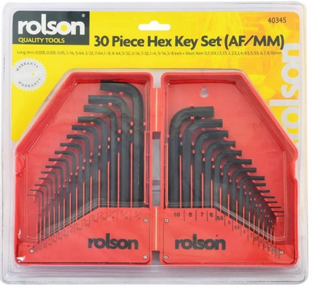 Rolson 40345 30 pc MM/IMP Hex Key Set, Multi, 30 Pieces - Image 3