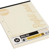 RHINO Stationery Special Education A4 Refill Pad | Cream Tinted Paper | 100 Page | 8mm Ruled with Margin | School Notepad | Premium Writing Paper
