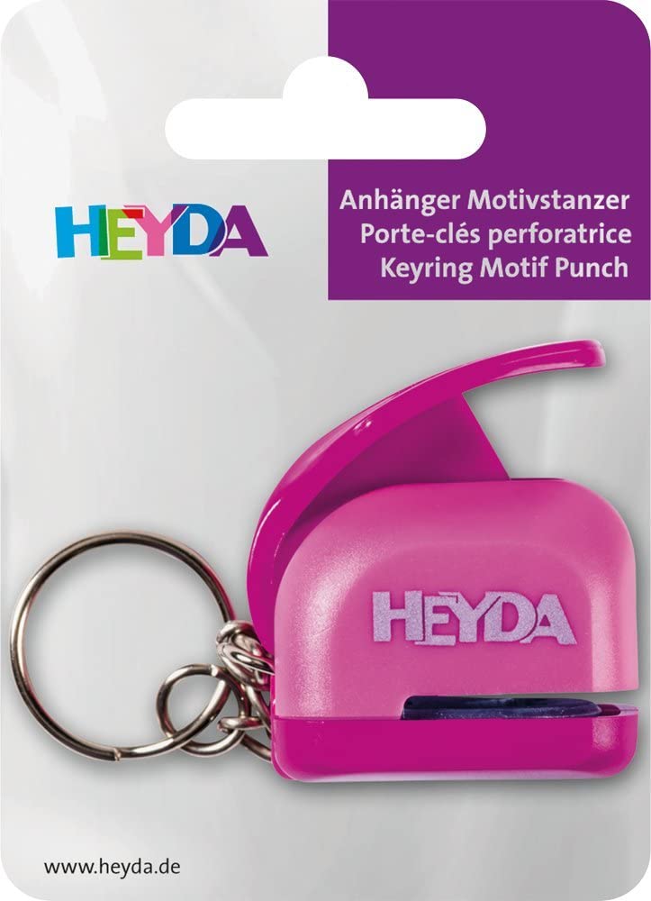 Heyda 203687682 Mini Hole Punch with Heart Design Approximately 1 cm, pink