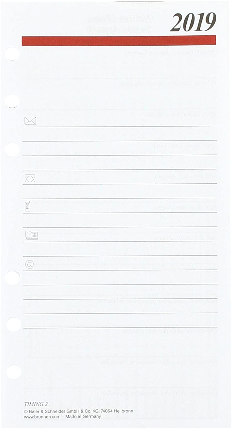 rido/Idé 706691019 Week Calendar 2019 Timing 2 Sheets) Size 2 3 x 17 cm