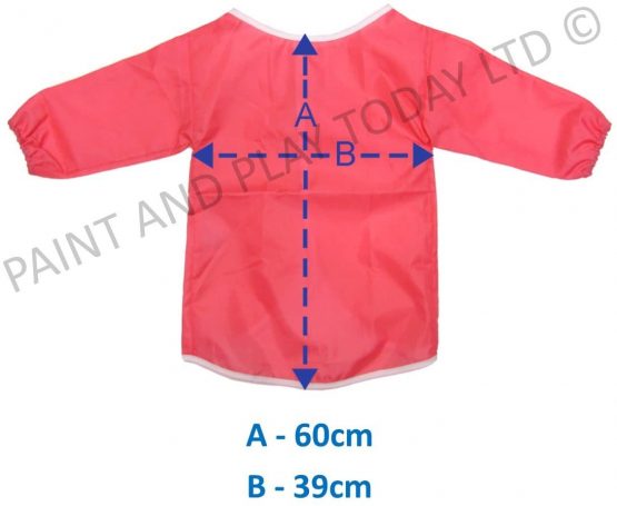 Childrens Kids Toddler Waterproof Play Apron - Age 2-4 Years - Painting, Baking, Cooking, Smock - Pink - Image 2