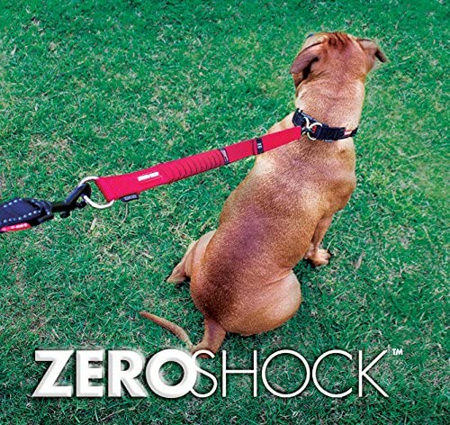EzyDog Zero Shock Extension Dog Lead with Traffic Control, 24-Inch, Red - Image 2