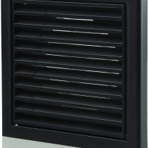 100 mm Plastic Louvred Wall Vent Grille 4 Inch Black Ceiling Extractor Fan Bathroom Cover with Flyscreen For Internal Or External Use Tumble Dryer Ventilation House Fans Hydroponics