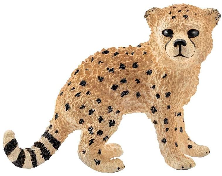 SCHLEICH 14747 Cheetah cub, Light Brown Or Grey, 1.4 inch