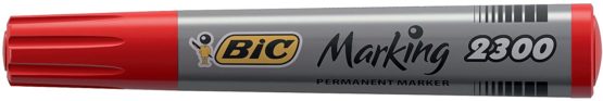 BIC Marking 2300 ECOlutions Permanent Markers - Red Colour - Box of 12 - Medium Chisel Tip Markers - Low Odour - Image 4