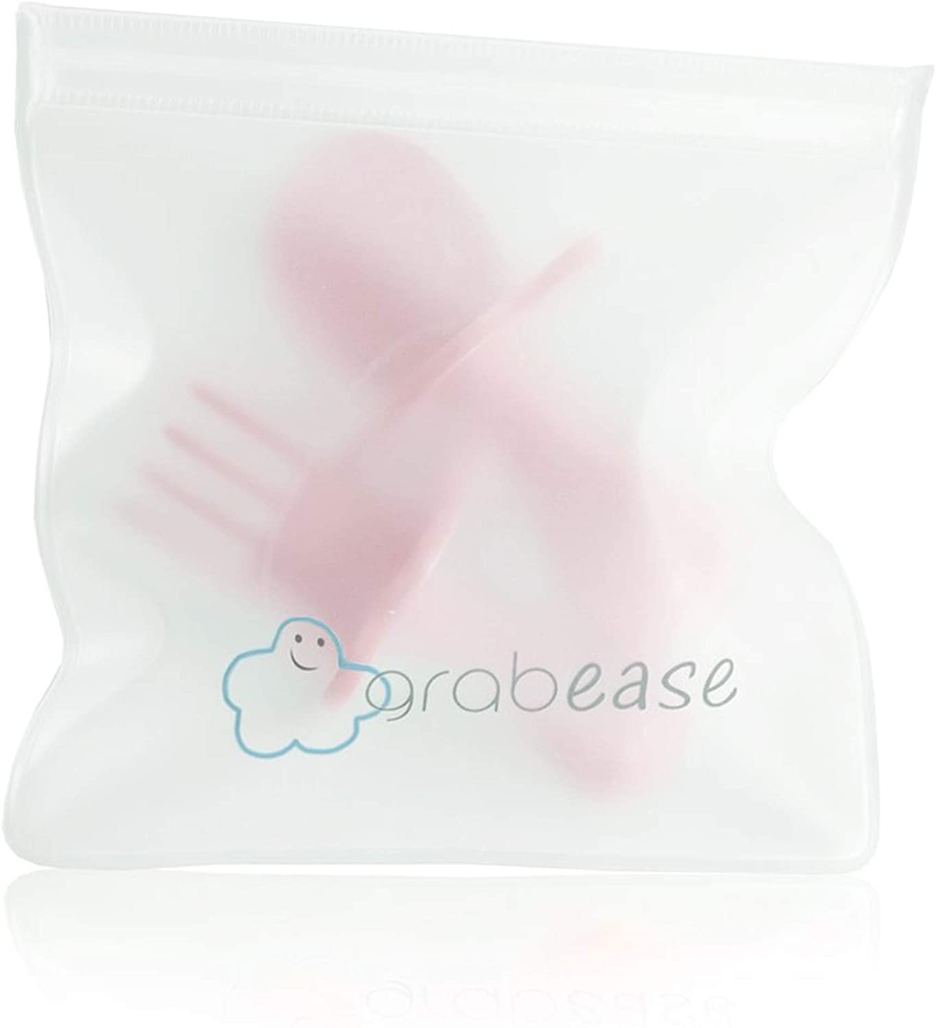 Grabease Toddler Utensils Baby Utensils Baby Forks for Self Feeding Bpa-Free & Phthalate-Free for Baby & Toddler, 1 Set, Blush - Image 3