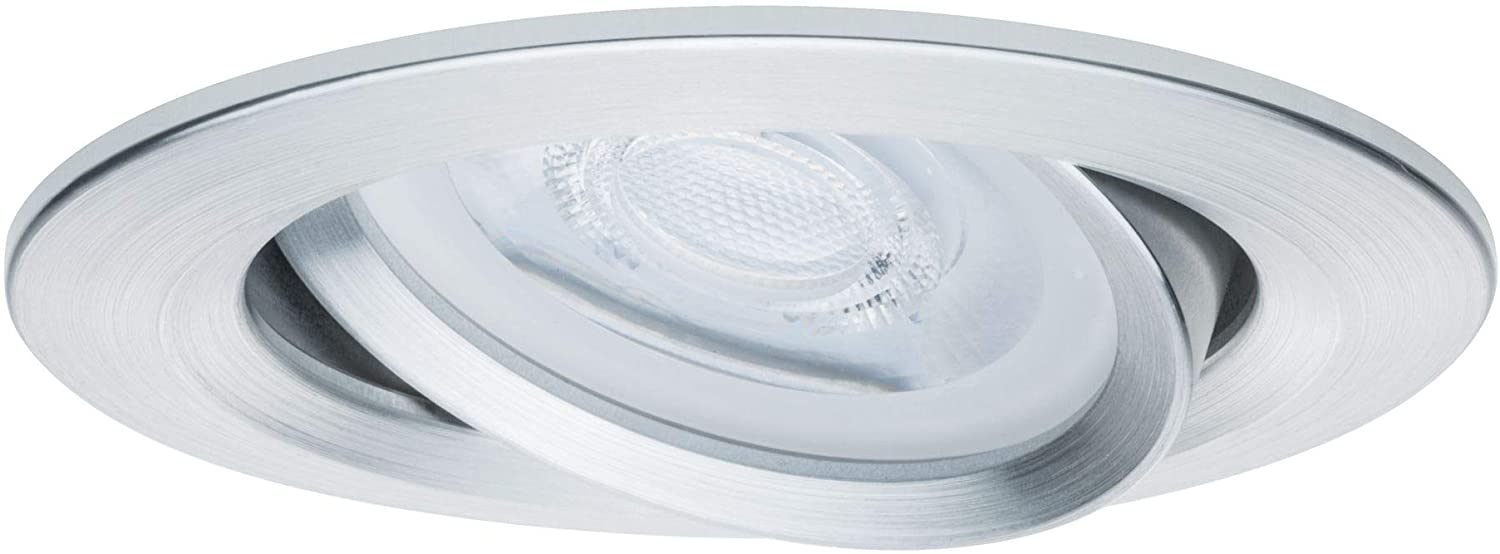 Paulmann 93640 Nova Recessed Spotlight Round Aluminium Without Bulb Max. 35 W GU10 Recessed Ceiling Spotlight Recessed Light Aluminium Twisted - Image 2