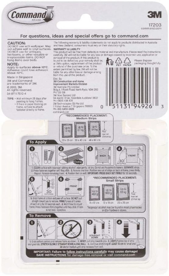 Command Wire Back Picture Hanger Value Pack, White, 6-Hangers - Image 3
