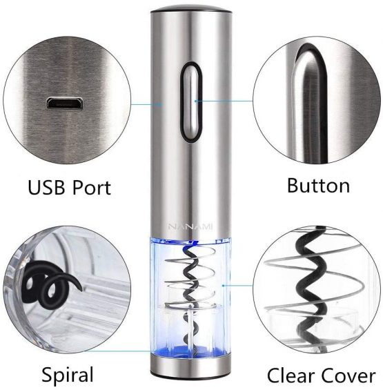 Nanami Wine Opener Set Waiters Friend Corkscrew Professional Bottle Opener Sommelier Electric