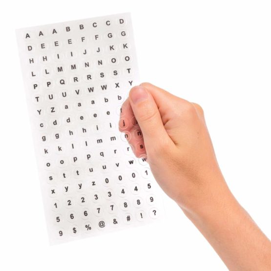 Baker Ross AW342 Transparent Letter & Number Stickers (Pack of 1000) - Image 2