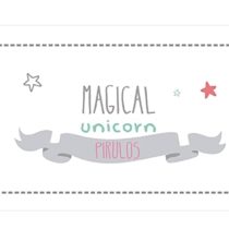 Pirulos 16213320 – Embroidered Appliques with Unicorn Design, 32 x 90 cm, White and Strawberry