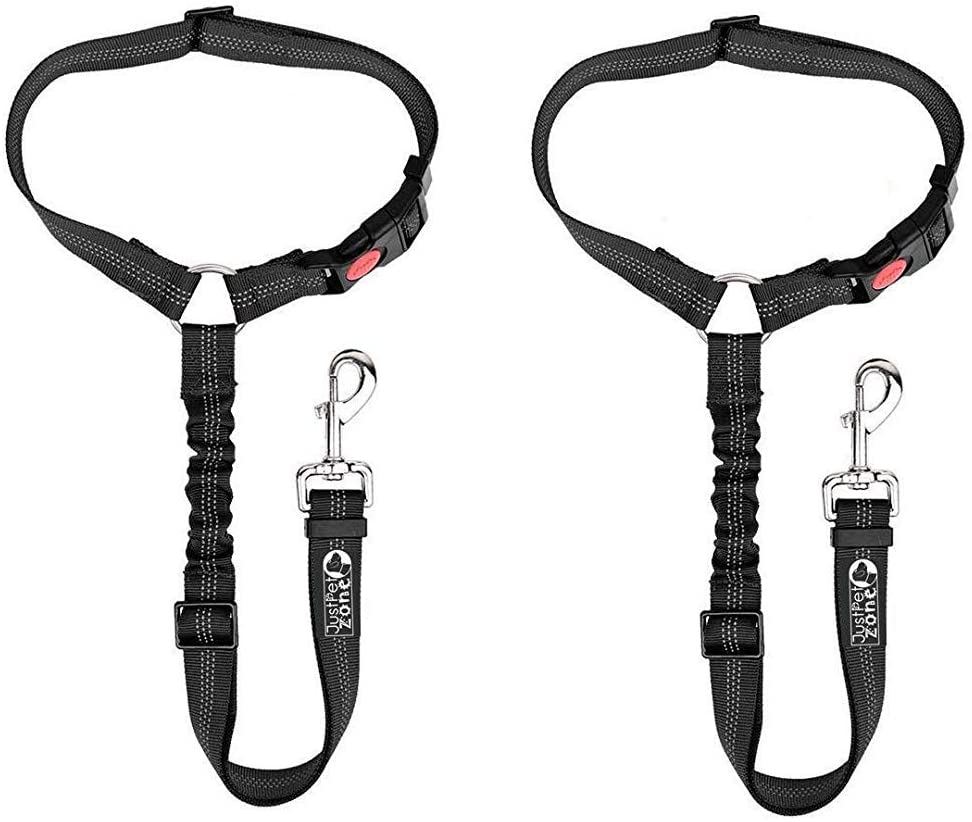 Comfortable Dog Seat Belt Harness for Car, 2-in-1 Leash and Restraint Secures to Headrest. Adjustable Bungee, Strong, Durable - Image 3