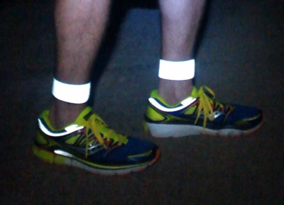 Leg Shield Reflective Ankle Bands - Very Large Reflective Surface Area - Bright, Comfortable, Neoprene - Straps for Biking, Running, Walking - Protects Cyclist's Pants from Chain - Image 2