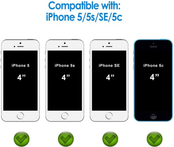 JETech 2-Pack Screen Protector for iPhone SE 2016 (NOT for 2020) iPhone 5s 5c 5, Tempered Glass Film - Image 2