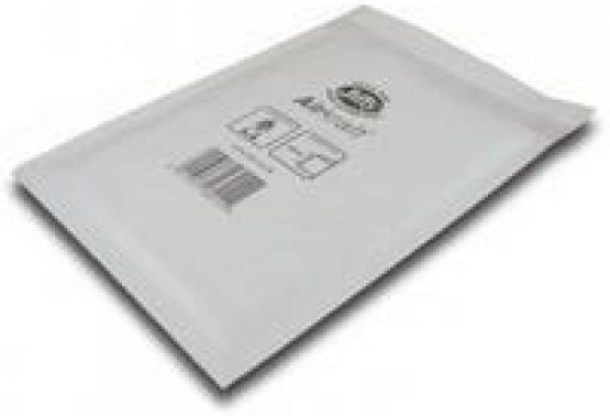 Jiffy AirKraft white bubble lined padded bags, size 00 with 115x195mm internal dimensions, EACH