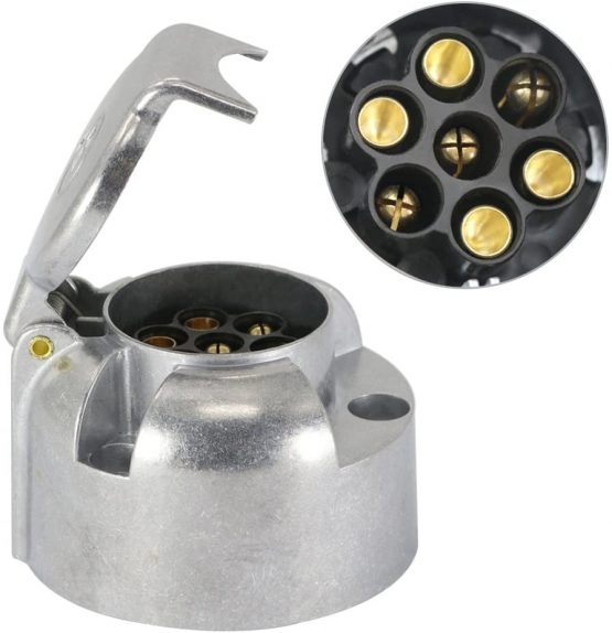 SmartSpec 7 Pin Metal Trailer Socket Connector Caravan Towbar Towing Light - Image 3