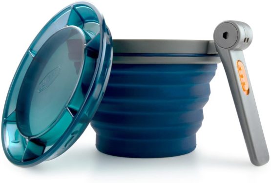 GSI Unisex's Faltbarer Becher mit Klappgriff Mug, Blue, One Size