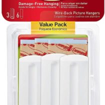 Command Wire Back Picture Hanger Value Pack, White, 6-Hangers