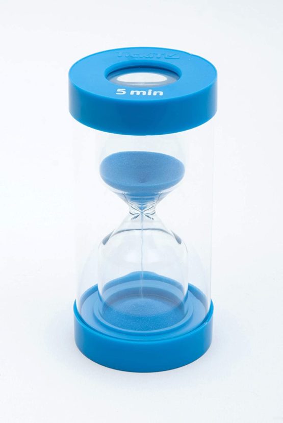 TickiT 92234 ClearView Magnifying Sensory Sand Timer, 5 Min, 72 mm Dia, Blue