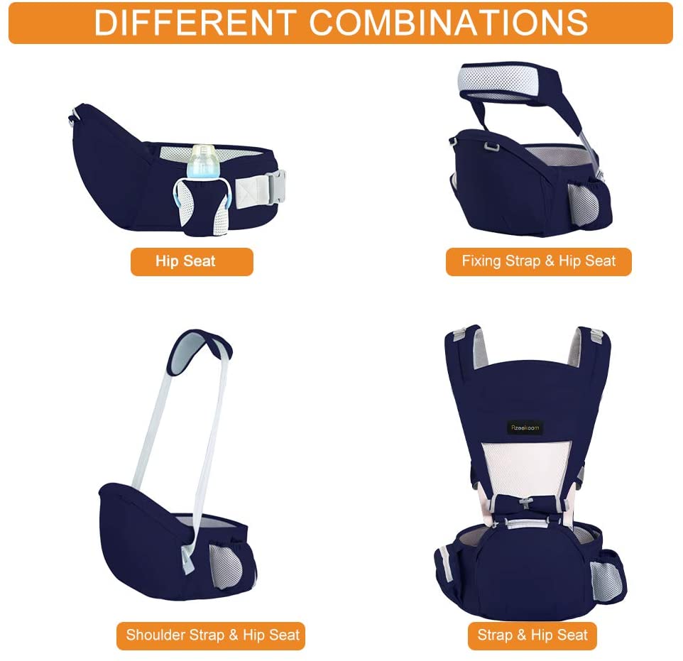 Azeekoom Baby Carrier, Ergonomic Hip Seat, Baby Carrier Sling with