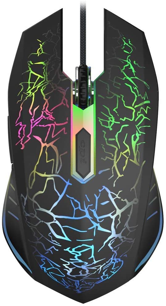 VersionTECH. Gaming Mouse, 4 DPI Settings Up to 3600 DPI, Light Up RGB Ergonomic Optical Gaming Mice for Laptop/mac